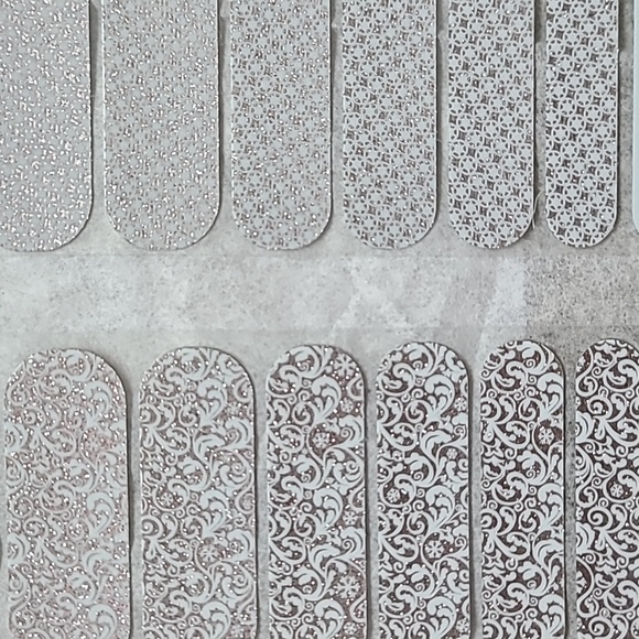 Jamberry Nail Lot - Blushing Floral, Metallic Berry, Iced, Luna, Silver Frost - Picture 8 of 11